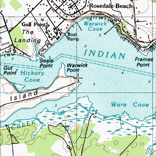 Topographic Map of Warwick Point, DE