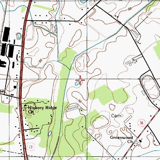 Topographic Map of White Marsh Branch, DE
