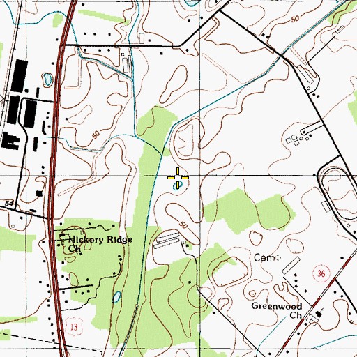 Topographic Map of White Marsh Branch, DE