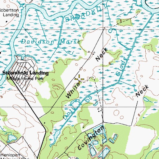 Topographic Map of White Neck, DE
