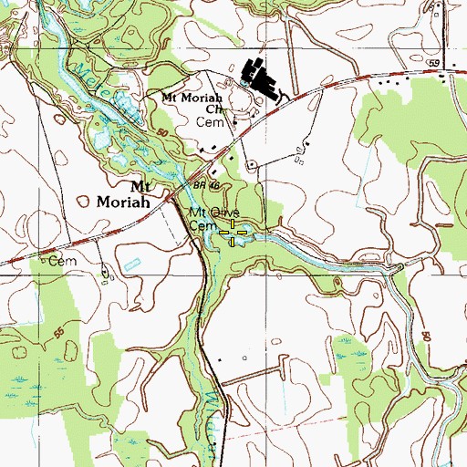 Topographic Map of Wildcat Branch, DE