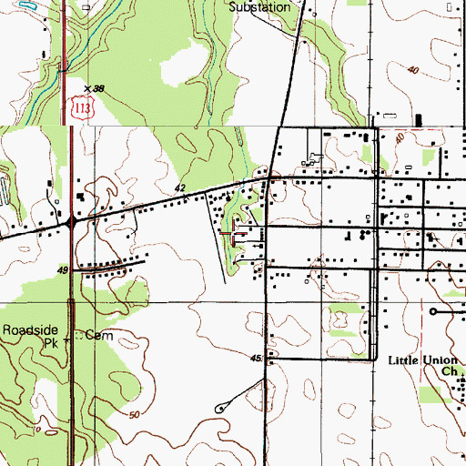 Topographic Map of Christian Tabernacle, DE