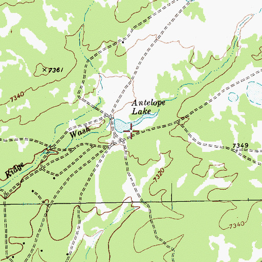 Topographic Map of Antelope Lake Campground, AZ