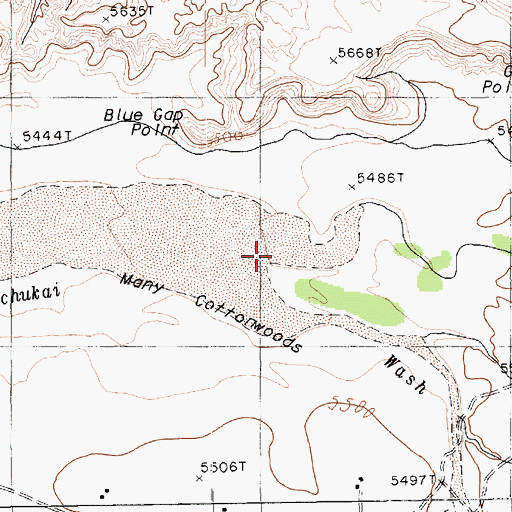 Topographic Map of Band Valley, AZ