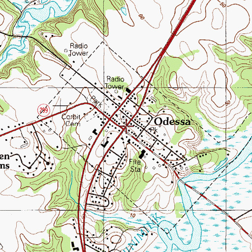 Topographic Map of Saint Pauls United Methodist Church, DE