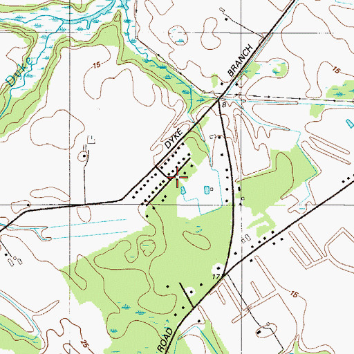 Topographic Map of Hazelwood, DE
