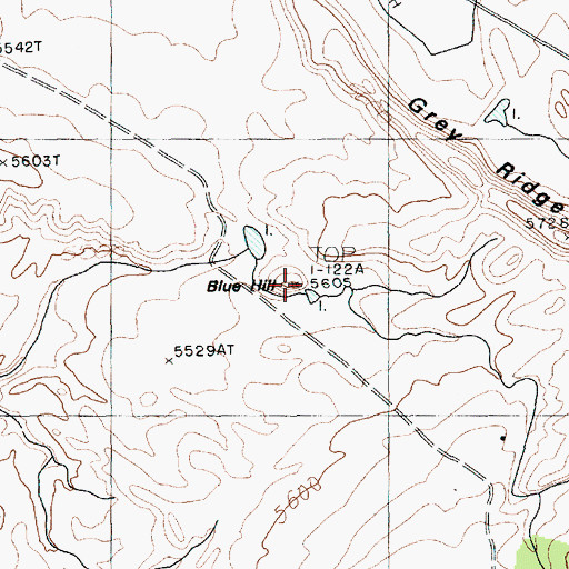 Topographic Map of Blue Hill, AZ