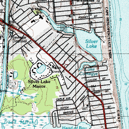 Topographic Map of Dodds Addition, DE