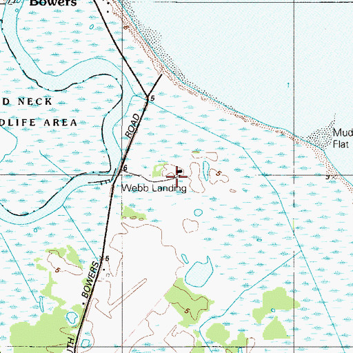 Topographic Map of Island Field Site, DE