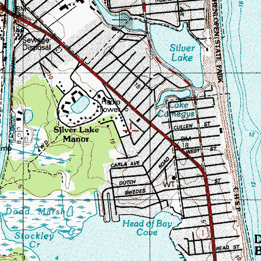Topographic Map of Anne Acres, DE