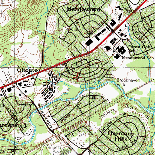 Topographic Map of Green Valley, DE