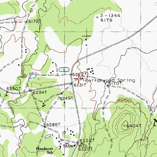 Topographic Map of Cottonwood Spring, AZ