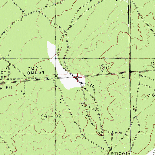 Topographic Map of Cross Canyon Recreation Area, AZ