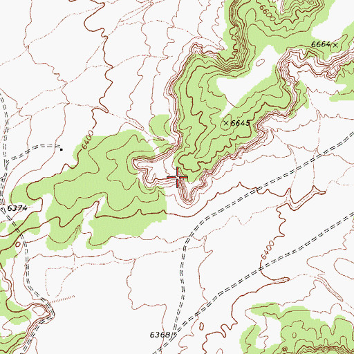 Topographic Map of Crown Rock Ruin, AZ