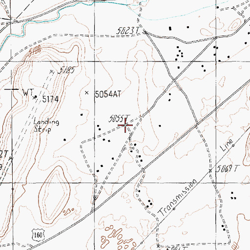 Topographic Map of Dennehotso Recreation Area, AZ