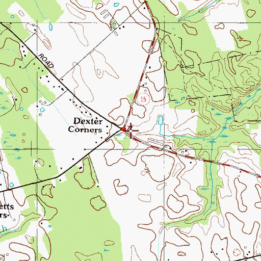 Topographic Map of Dexter Corners, DE