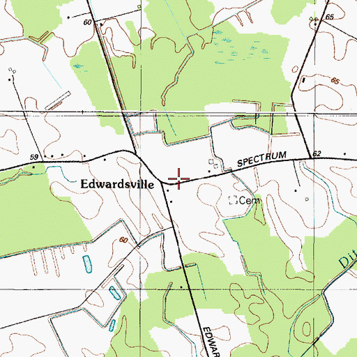 Topographic Map of Edwardsville, DE