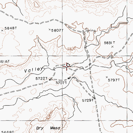 Topographic Map of Female Canyon, AZ