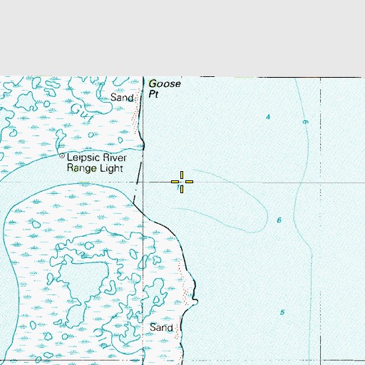 Topographic Map of Leipsic River, DE