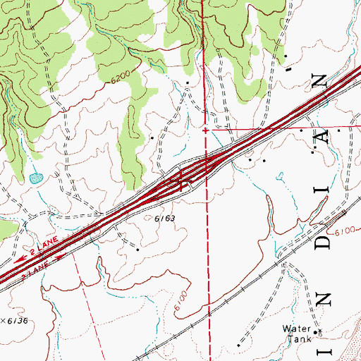 Topographic Map of Hawthorne Interchange, AZ