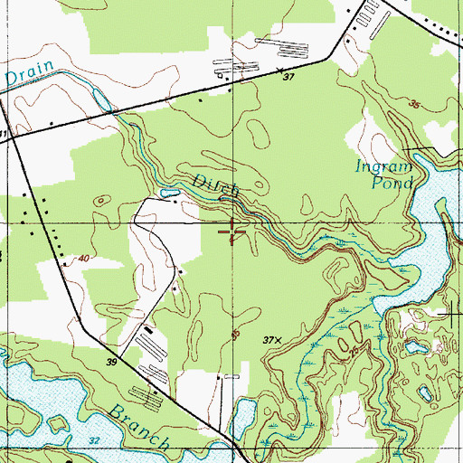 Topographic Map of Country Living Mobile Home Park, DE