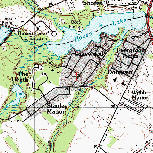 Topographic Map of Wisseman Acres, DE