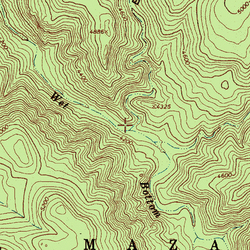 Topographic Map of Bull Spring Canyon, AZ