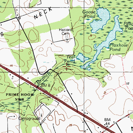 Topographic Map of Deep Branch, DE