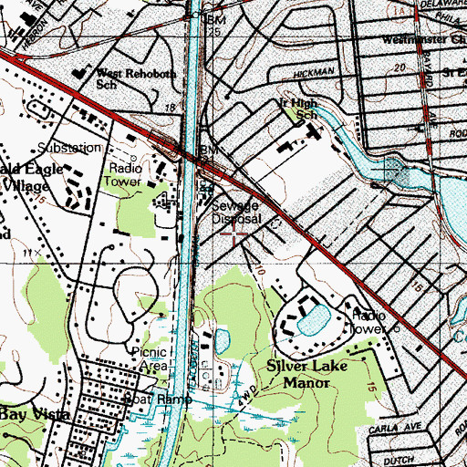 Topographic Map of Truitts Park, DE