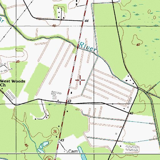 Topographic Map of Gumboro Hundred, DE