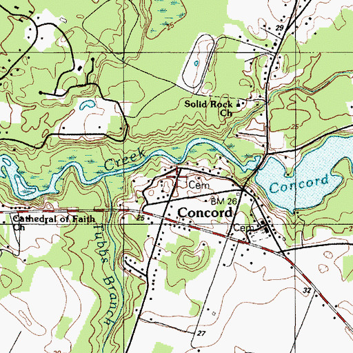Topographic Map of Mount Calvary American Methodist Episcopal Church, DE