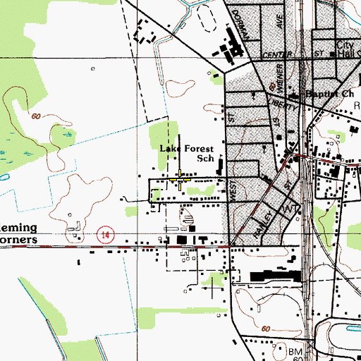 Topographic Map of Mount Moriah Church of the Living God, DE