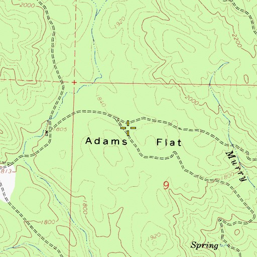 Topographic Map of Adams Flat, CA