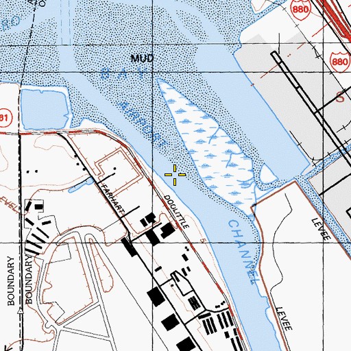 Topographic Map of Airport Channel, CA