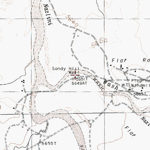 Topographic Map of Sandy Hill Well, AZ