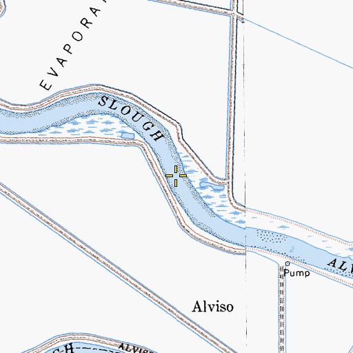 Topographic Map of Alviso Slough, CA
