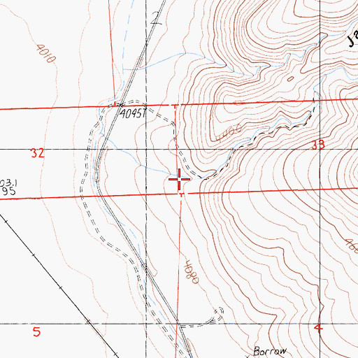 Topographic Map of Amedee Canyon, CA