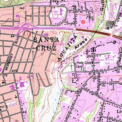 Topographic Map of Arana Gulch, CA