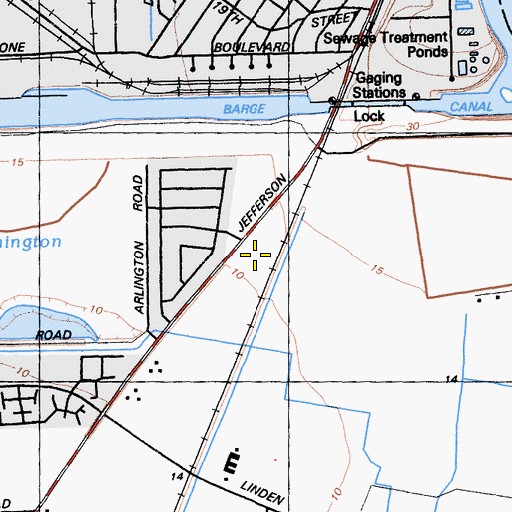 Topographic Map of Arlingtion Oaks School, CA