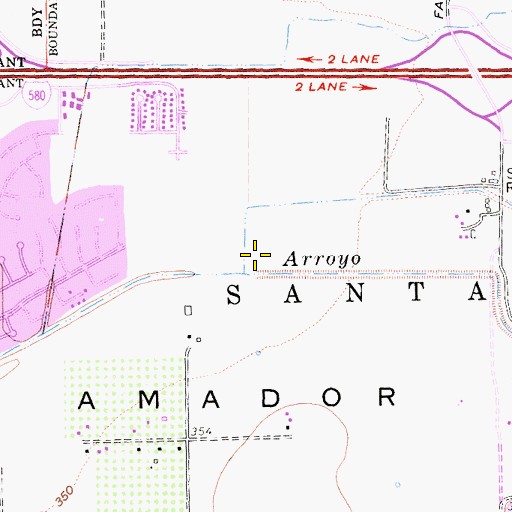 Topographic Map of Arroyo Las Positas, CA