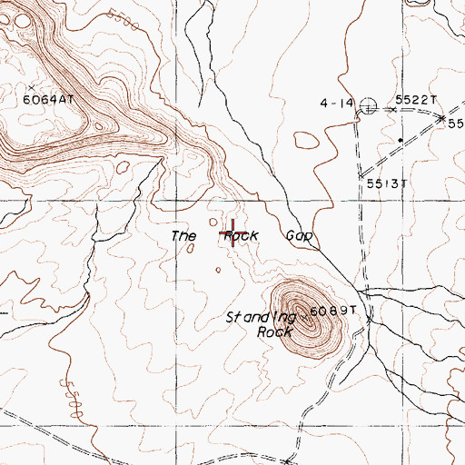 Topographic Map of The Rock Gap, AZ