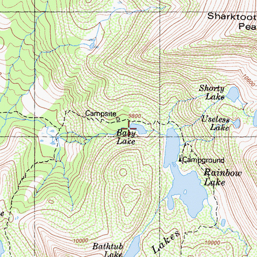 Topographic Map of Baby Lake, CA