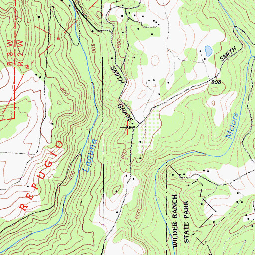 Topographic Map of Bald Mountain School, CA