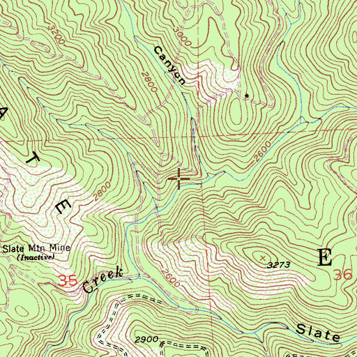 Topographic Map of Ballarat Canyon, CA