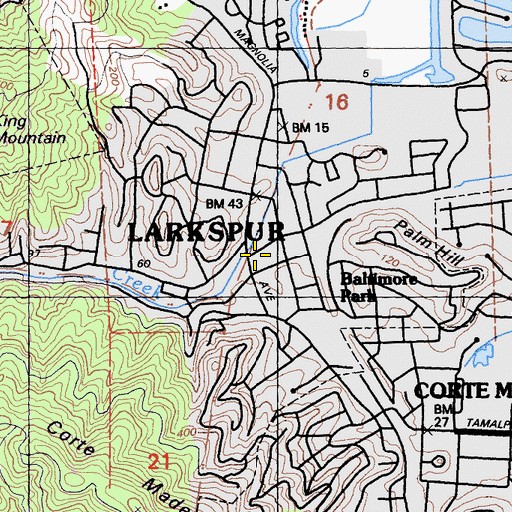 Topographic Map of Baltimore Canyon, CA