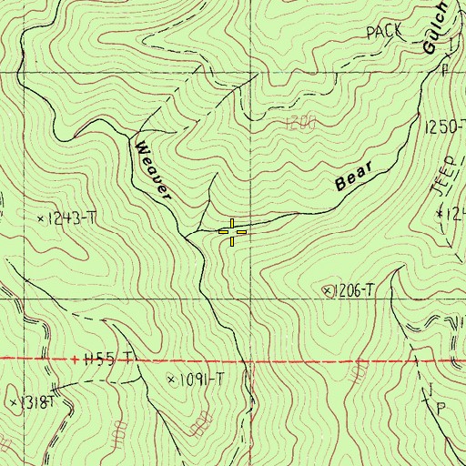 Topographic Map of Bear Gulch, CA