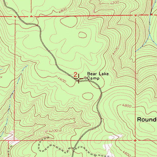 Topographic Map of Bear Lake Camp, CA