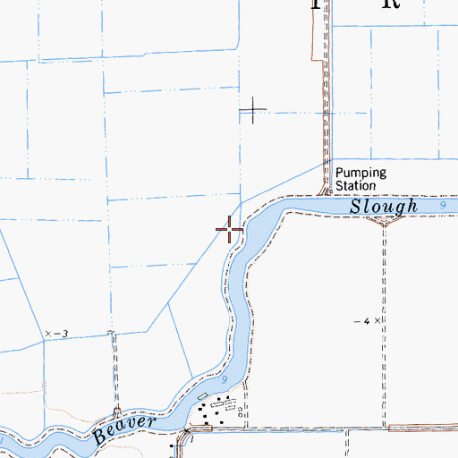 Topographic Map of Beaver Slough, CA