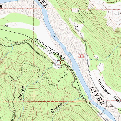 Topographic Map of Bell Creek, CA