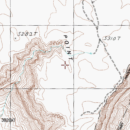 Topographic Map of Bulrush Point, AZ